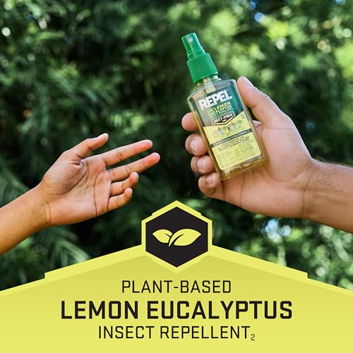 REPEL Lemon Eucalyptus Natural Insect Repellent 4-Ounce Pump Spray, Case Pack of 6