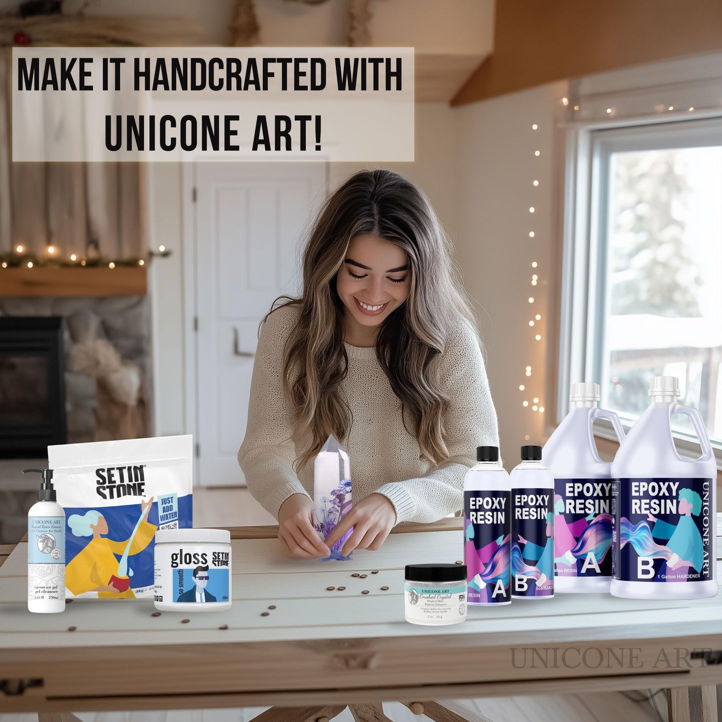 Unicone art Crushed Mica Powder, Pigment Powder for Epoxy Resin