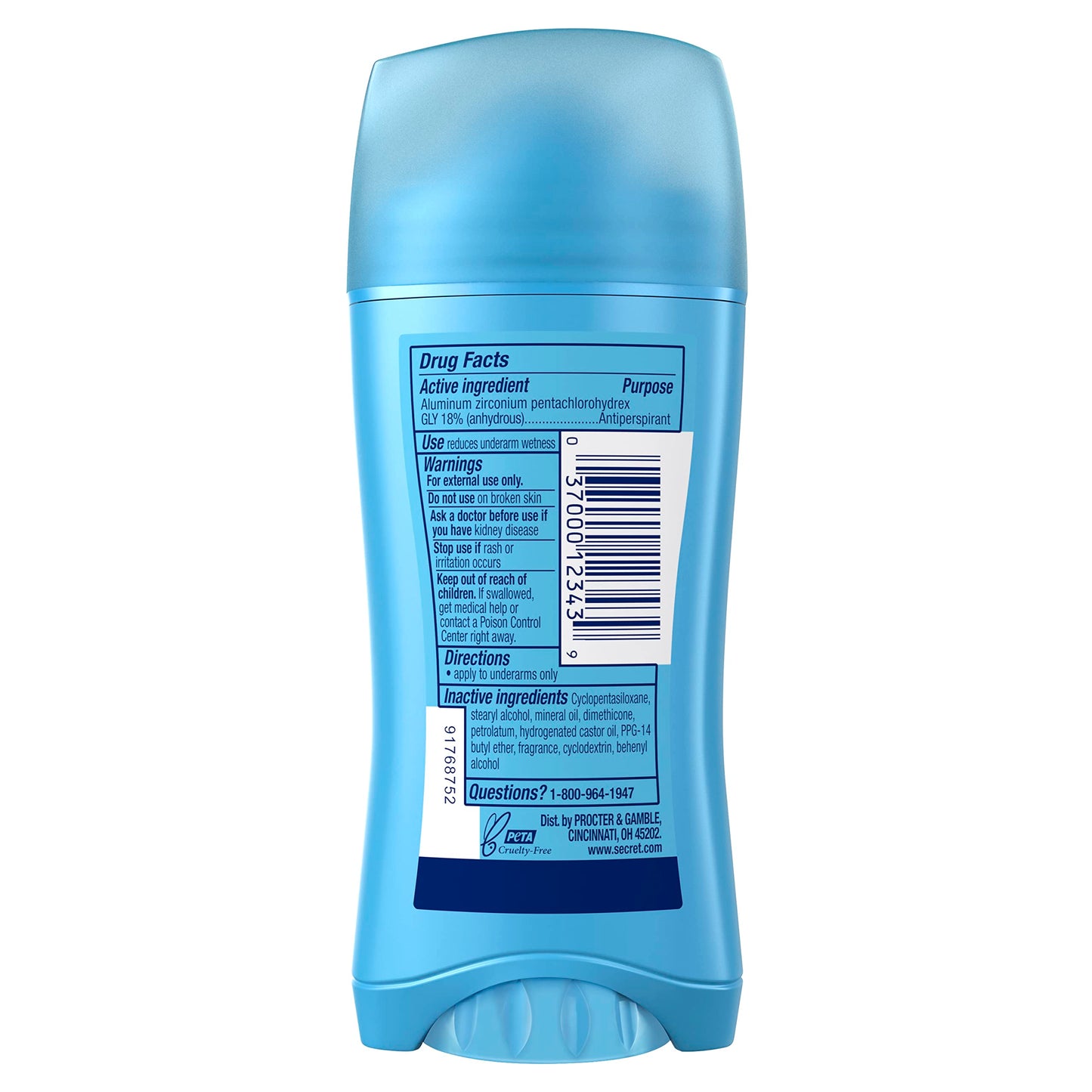 Secret Invisible Solid Antiperspirant Deodorant - Powder Fresh 75 ml