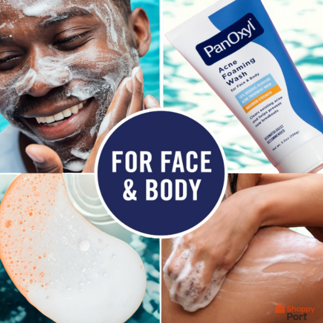 PanOxyl Acne Foaming Wash, Maximum Strength – 5.5 oz (USA Import)