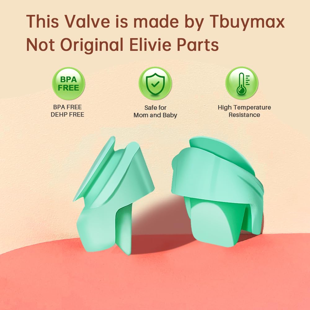 TB Tbuymax 8pc Duckbill Valves 4pc Pump Seals Diaphragm Compatible with Wearable Elvie Breast Pump and Pump Parts Replacement Membrane Parts