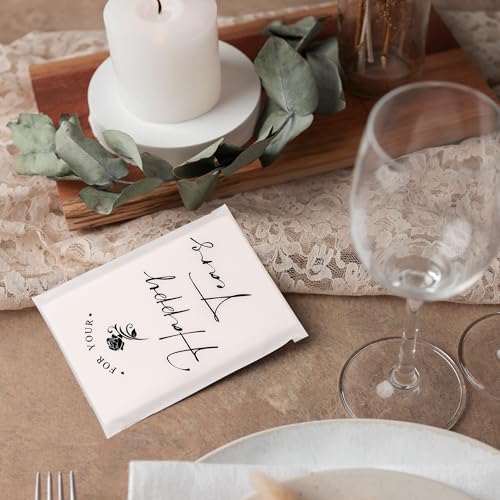 Doris Home 48pcs Happy Tears Tissues for Wedding, 3 Ply Wedding Tissues for Guests, Individual Facial Tissues for Your Happy Tears
