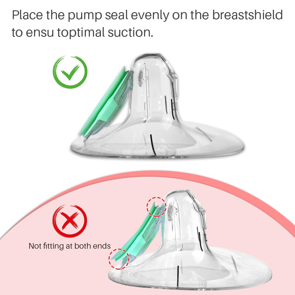 TB Tbuymax 8pc Duckbill Valves 4pc Pump Seals Diaphragm Compatible with Wearable Elvie Breast Pump and Pump Parts Replacement Membrane Parts