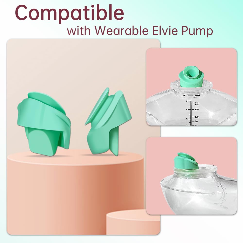 TB Tbuymax 8pc Duckbill Valves 4pc Pump Seals Diaphragm Compatible with Wearable Elvie Breast Pump and Pump Parts Replacement Membrane Parts