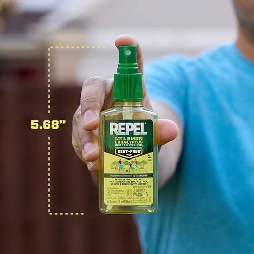 REPEL Lemon Eucalyptus Natural Insect Repellent 4-Ounce Pump Spray, Case Pack of 6