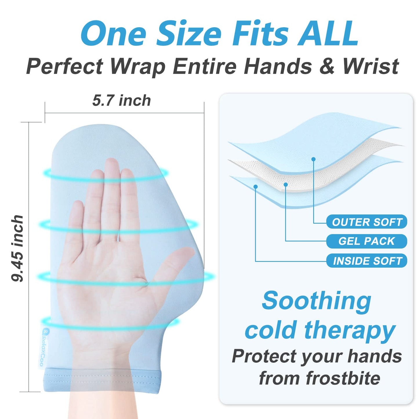 RelaxCoo Cold Therapy Socks & Gloves for Chemotherapy Neuropathy, Chemo Care Package for Women and Men, Foot & Hand Ice Pack Wrap for Plantar Fasciitis, Carpal Tunnel, Arthritis Hand Pain Relie