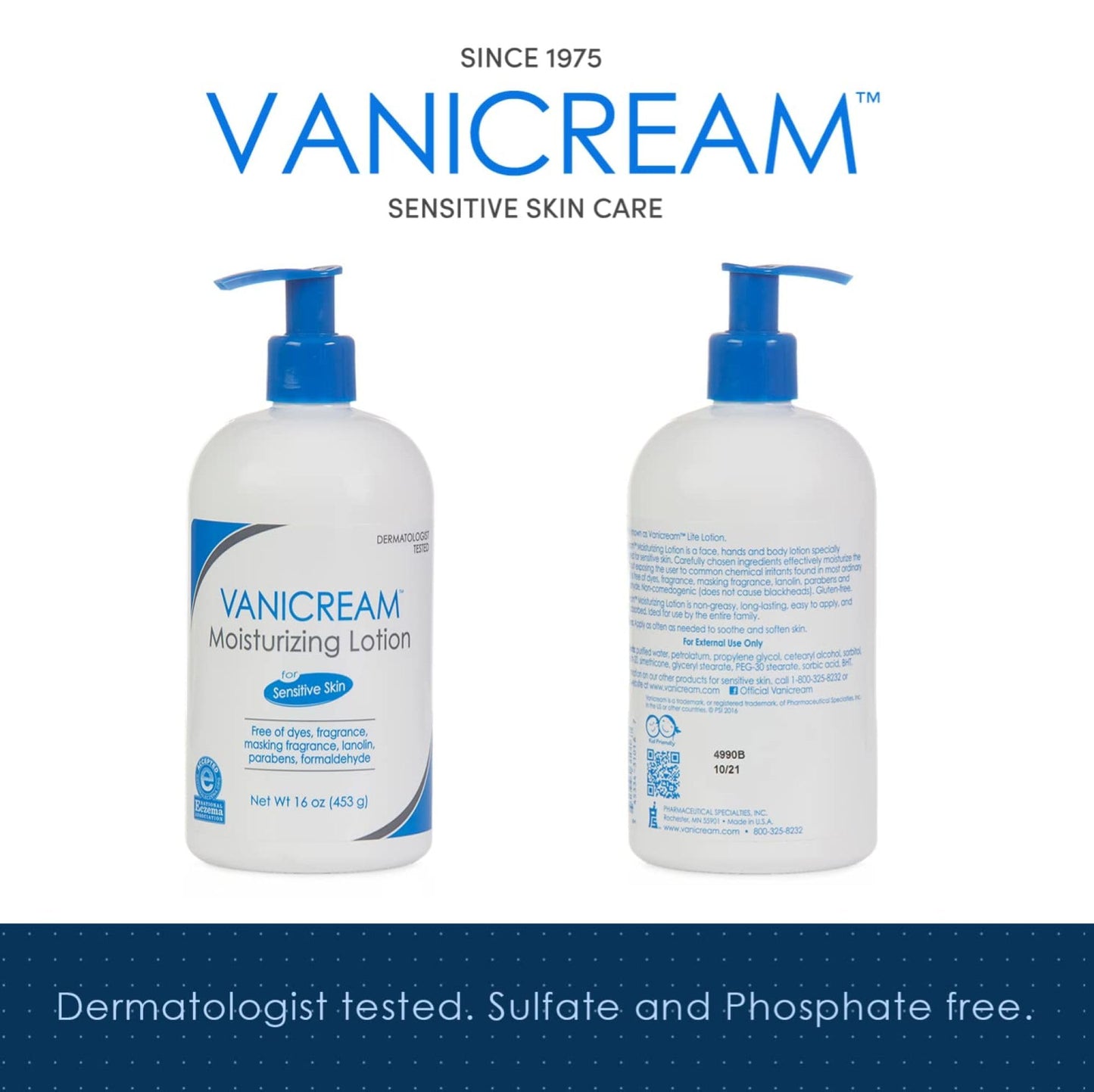 Vanicream Lite Lotion, Pump, 16 Ounce