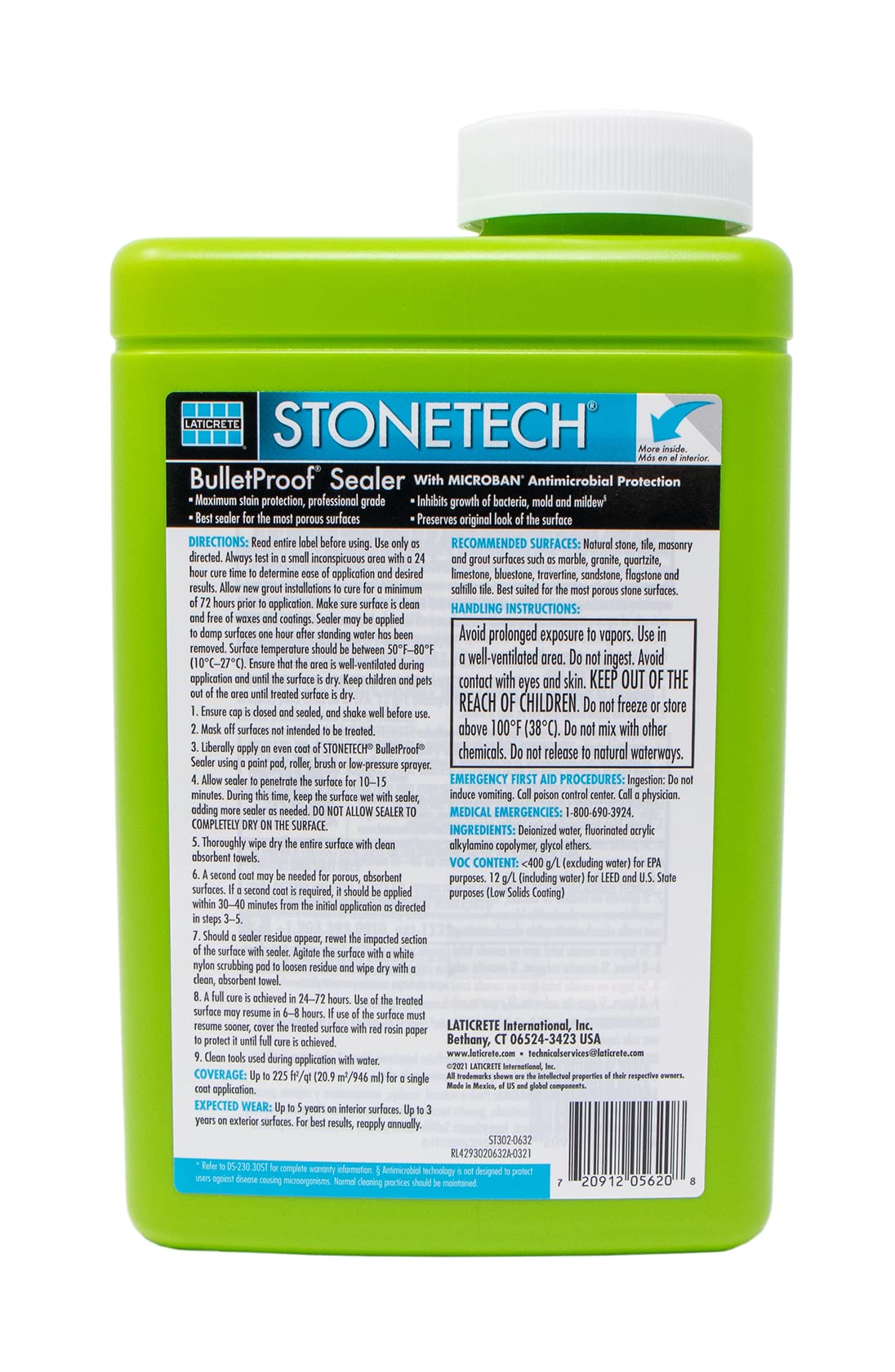 StoneTech BPSS12-32 BulletProof Stone Sealer, 1-Quart