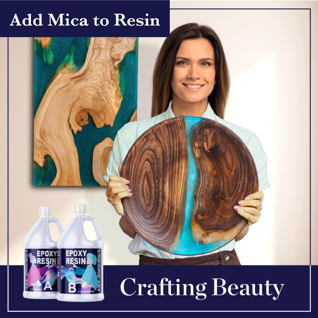 Unicone art Crushed Mica Powder, Pigment Powder for Epoxy Resin