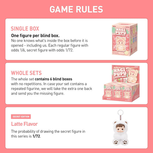 POP MART HACIPUPU Gummy Bear Series-Vinyl Plush Pendant Blind Box, Random Design Action Figures Collectible Toys Decorations, Holiday Birthday Gifts for Girls and Boys, Single Box - USA IMPORT -