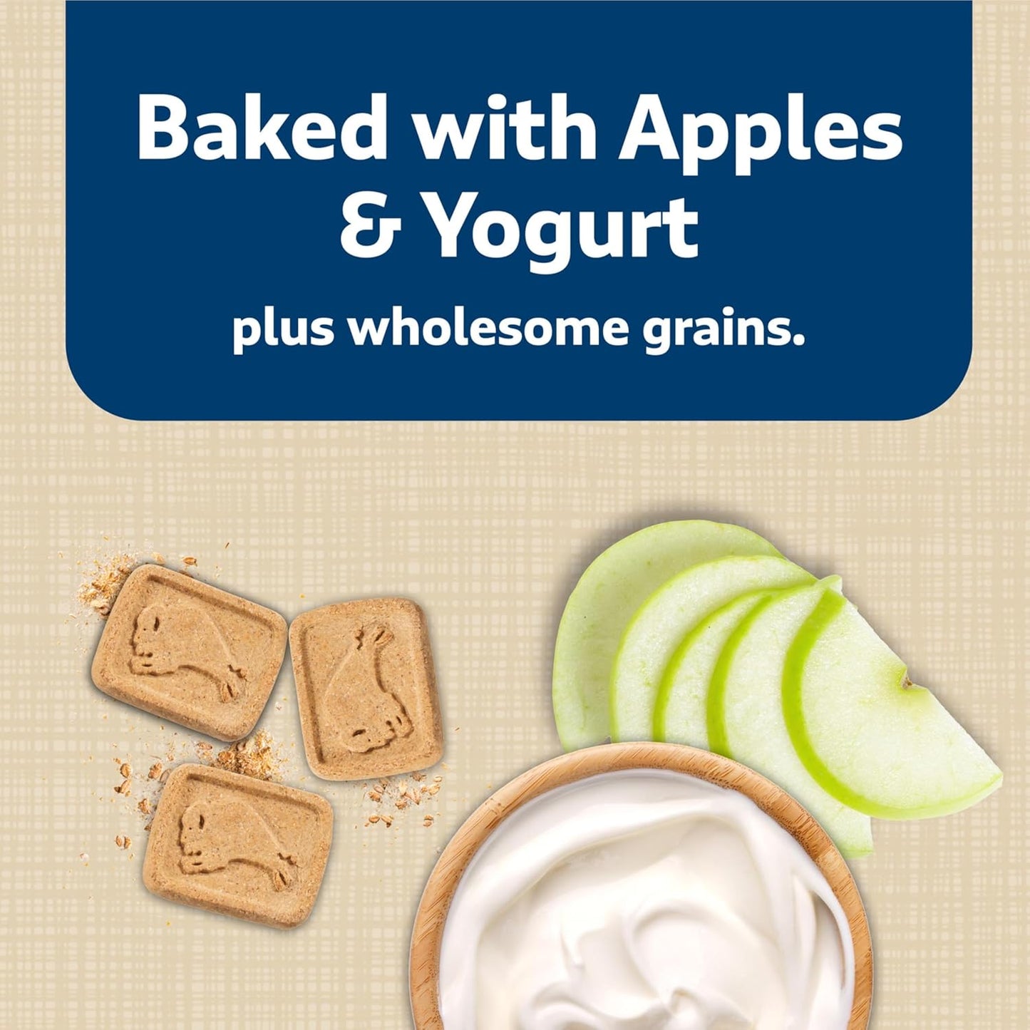 Blue Buffalo Health Bars Oven-Baked with Natural Ingredients, Apples & Yogurt Crunchy Dog Biscuits, 3.5 lbs. - USA IMPORT -