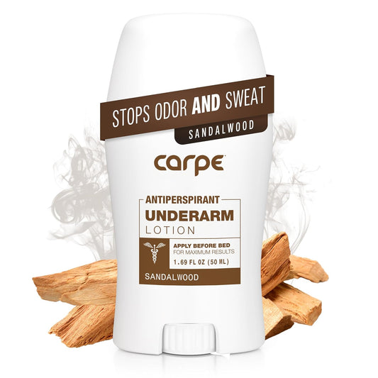 Carpe Clinical Strength Underarm Antiperspirant and Deodorant, Sandalwood Scent - USA IMPORT -