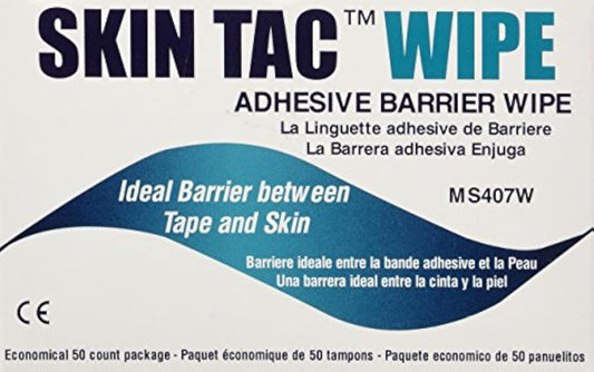 Skin-Tac MS 407W Adhesive Barrier Wipes, 50 Pieces