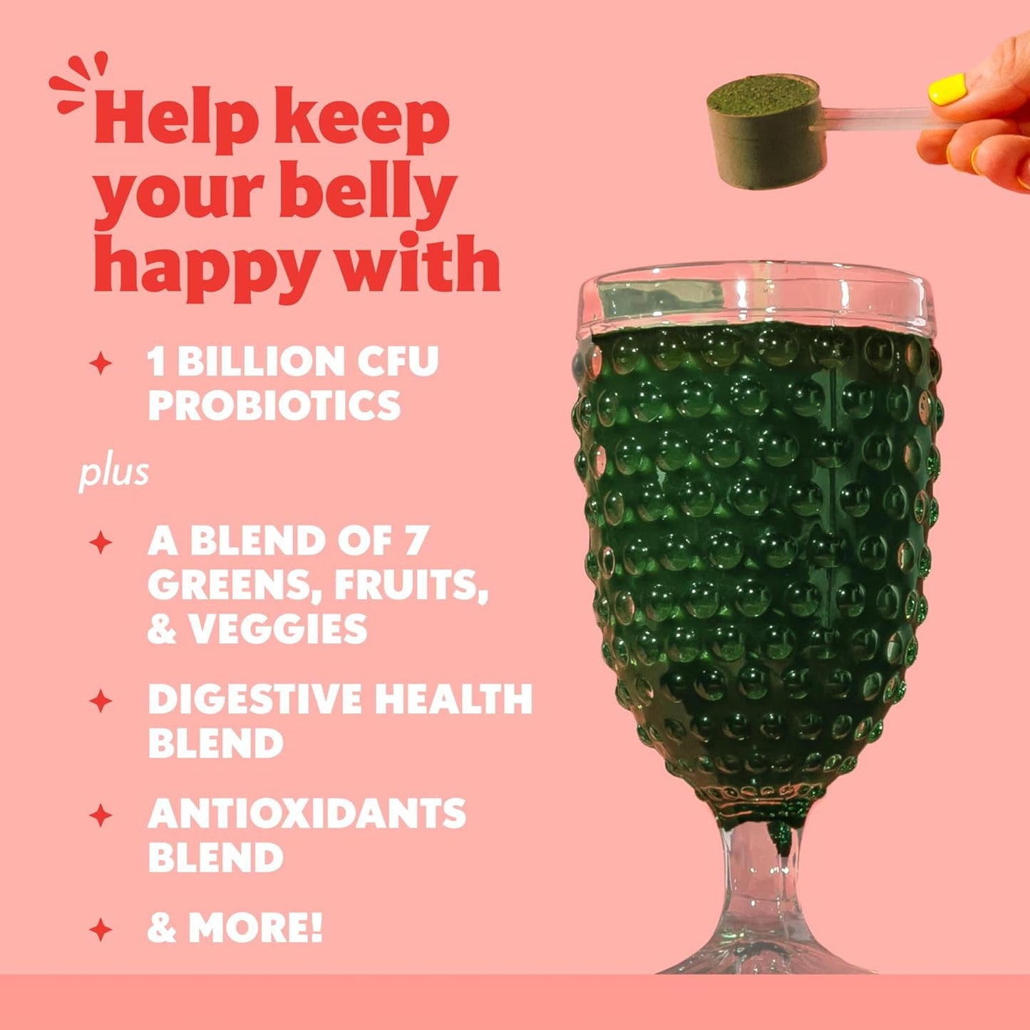 Amazing Grass Sweet Greens and Superfoods Powder for Digestive Health, Greens Powder, Digestive Enzymes, Probiotics, Spirulina, Chlorella, Peach Hibiscus, 30 Servings - USA IMPORT -