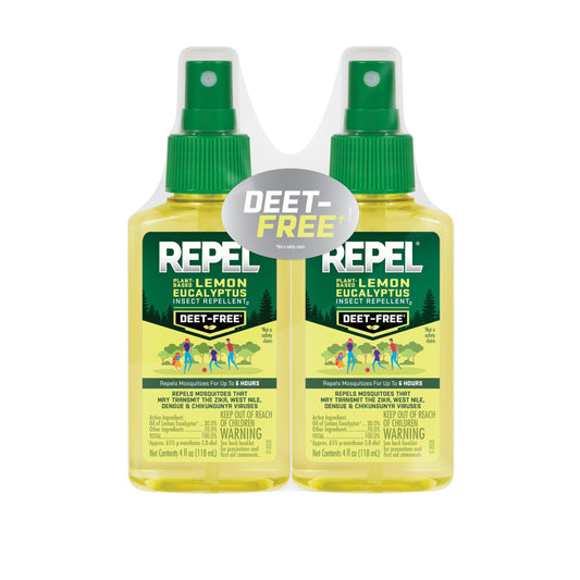 REPEL Lemon Eucalyptus Natural Insect Repellent 4-Ounce Pump Spray, Case Pack of 6