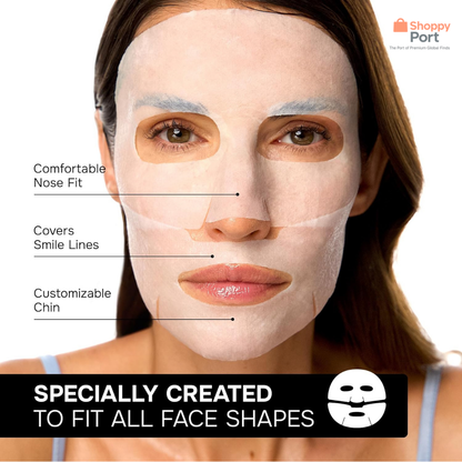 SimplyVital Collagen Facial Mask – Hydrating & Firming Sheet Masks, 7 Pack (USA Import)