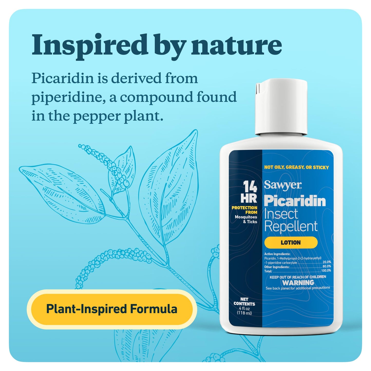 Sawyer Products Insect Repellent with 20% Picaridin, Pump Spray