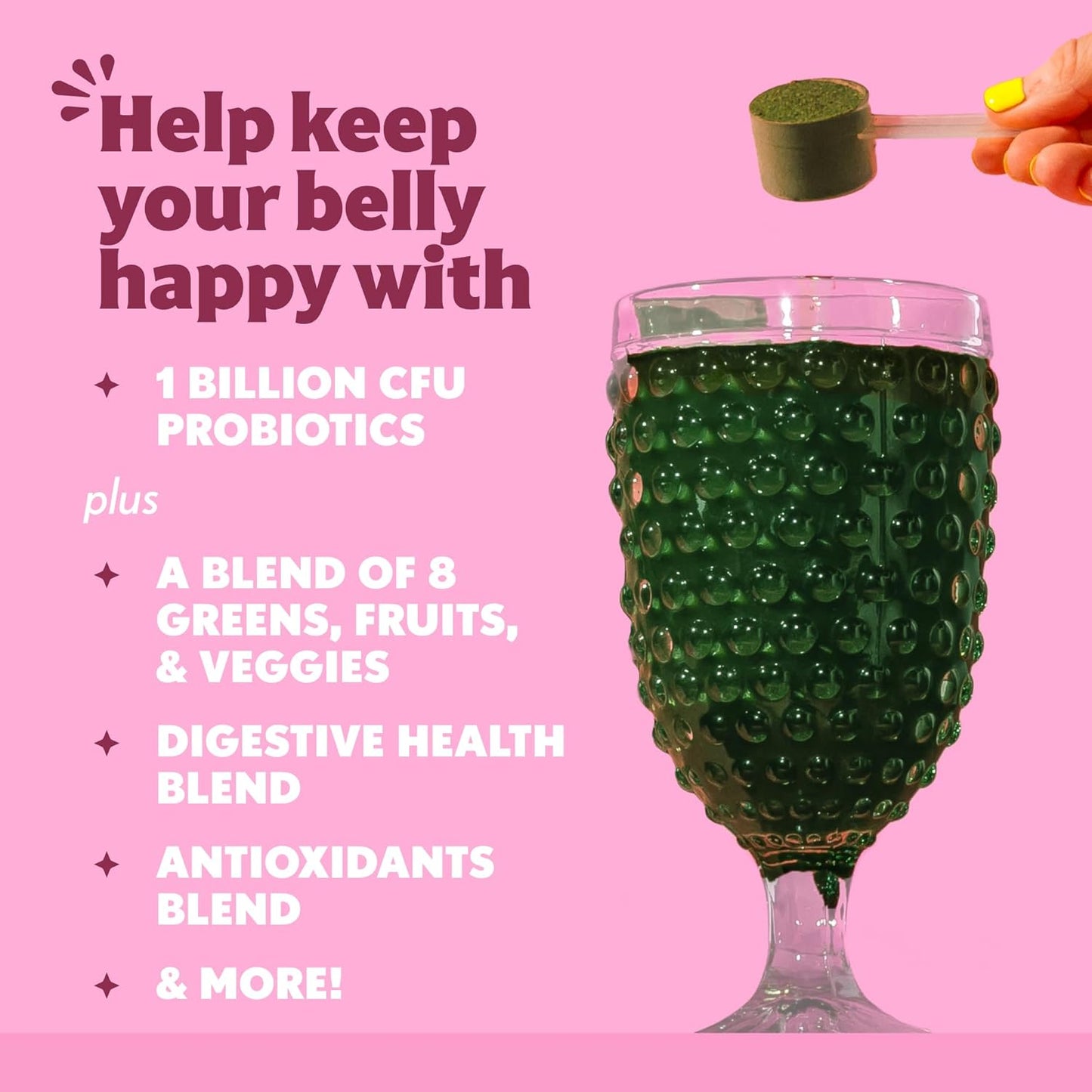 Amazing Grass Sweet Greens and Superfoods Powder for Digestive Health, Greens Powder, Digestive Enzymes, Probiotics, Spirulina, Chlorella, Summer Berry, 30 Servings - USA IMPORT -