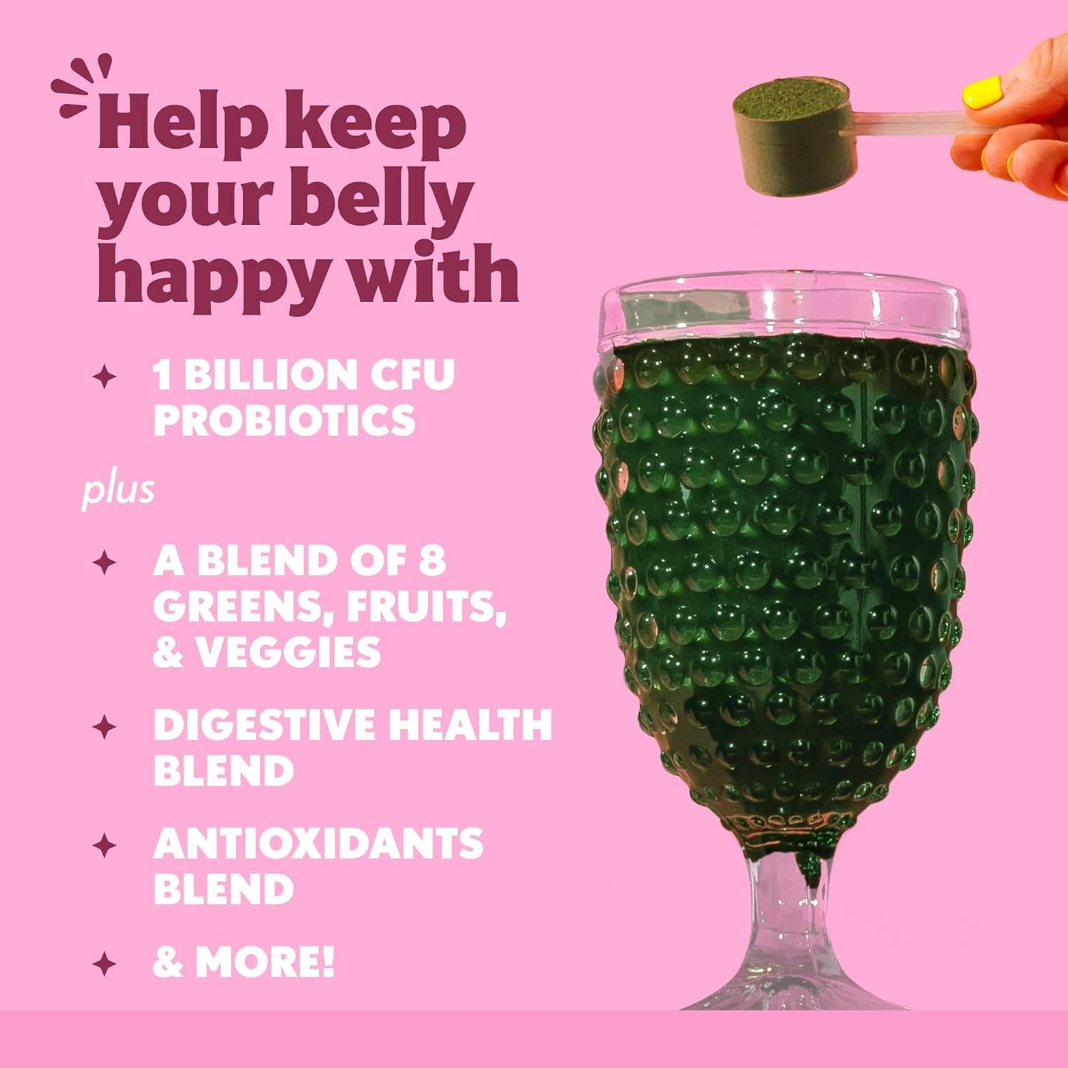 Amazing Grass Sweet Greens and Superfoods Powder for Digestive Health, Greens Powder, Digestive Enzymes, Probiotics, Spirulina, Chlorella, Summer Berry, 30 Servings - USA IMPORT -