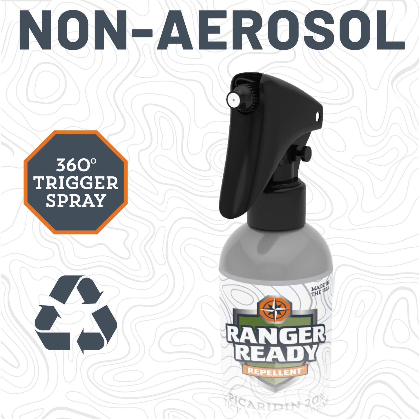 Ranger Ready Picaridin 20% Tick & Insect Repellent, Scent Zero, 8 Oz.