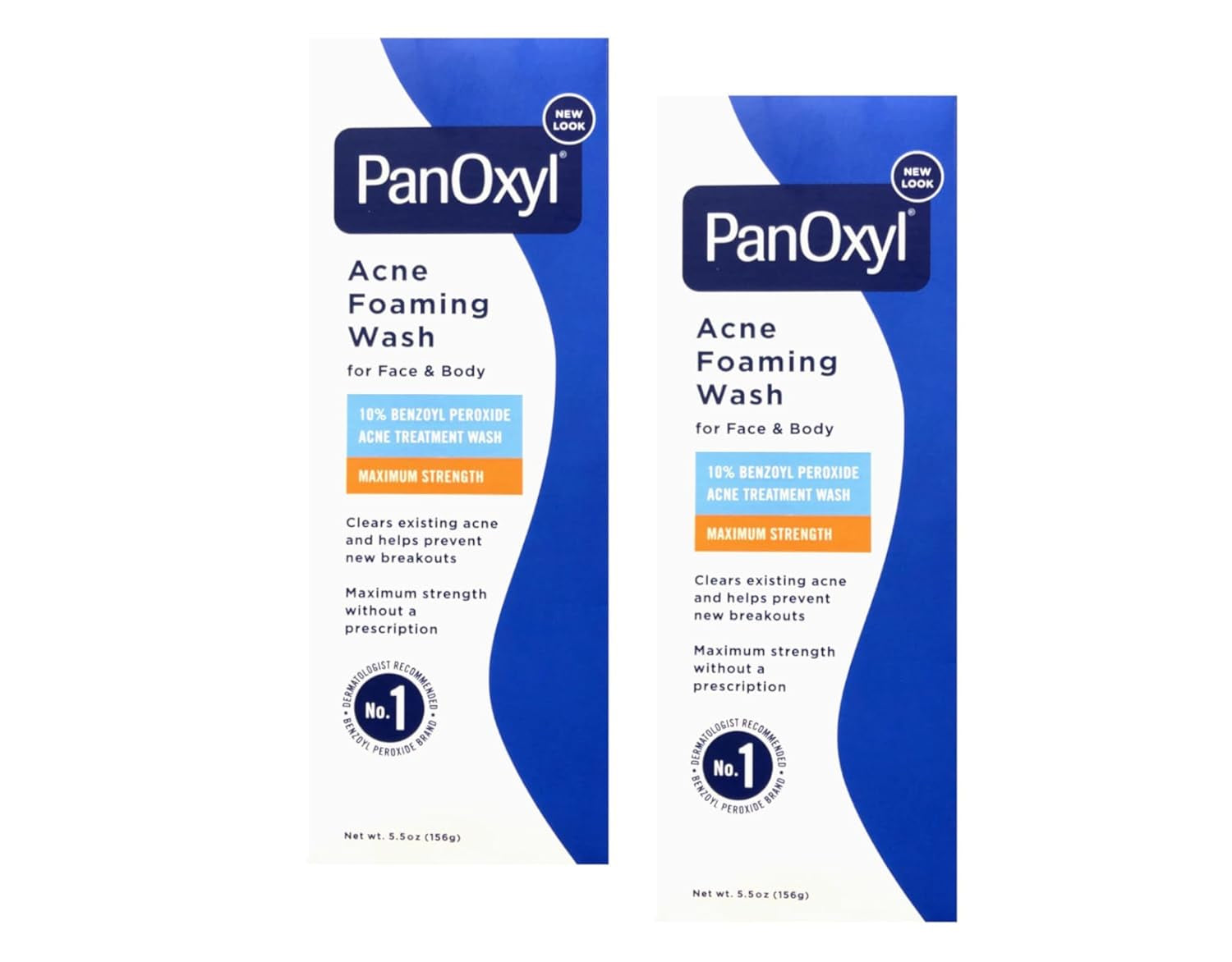 PanOxyl Acne Foaming Wash 10% Benzoyl Peroxide 5.5 oz (156 g) - Pack of 2 - USA IMPORT -