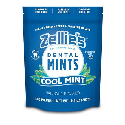 Zellie's | 100% Xylitol Cool Mint Breath Mints | No Aspartame, Gluten Free, Vegan & Kosher (540 Count - Pack of 1) - USA IMPORT -