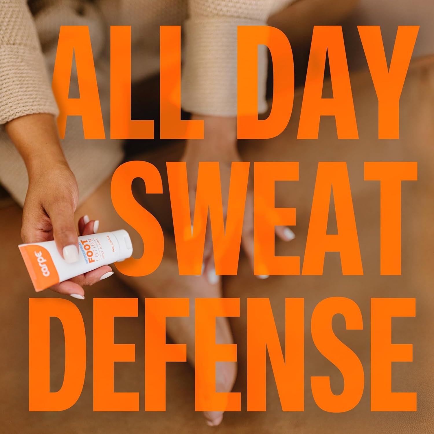 Carpe Sweat Absorbing Foot Lotion & Foot Exfoliating Scrub Regimen - A Total Solution for Sweaty Smelly Feet - USA IMPORT -