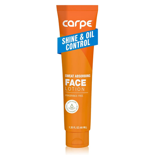 Carpe Sweat Absorbing Face Lotion for Oily Skin Control, Mattifying Face Lotion with Moisturizing Hyaluronic Acid and Squalane, Fragrance Free, 1.35 oz - USA IMPORT -