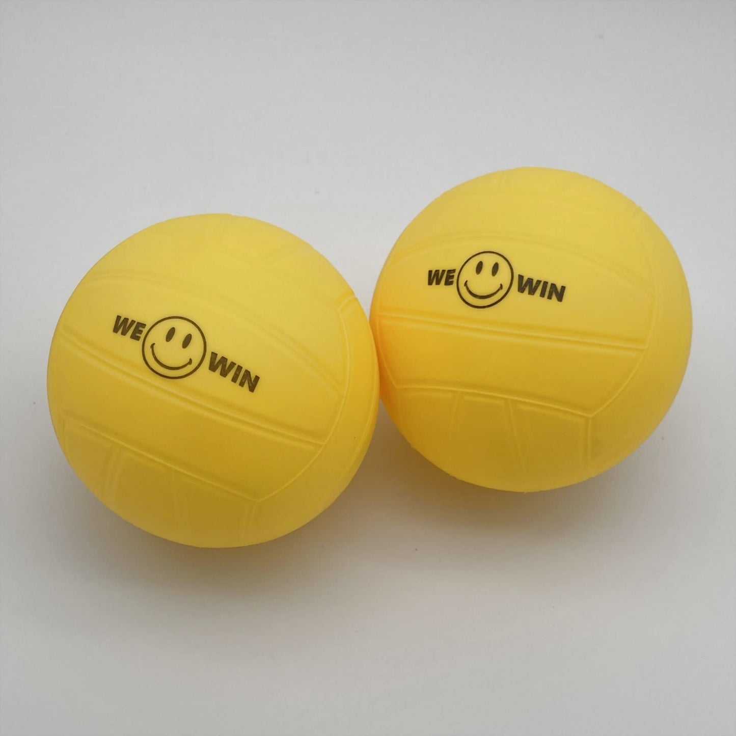 Aolowewin Spike Replacement Balls | Roundnet Game | Strong Bounce 3.5-Inch Yellow Soft Rubber Balls 3-Pack | Lawn Beach Volleyball (3)