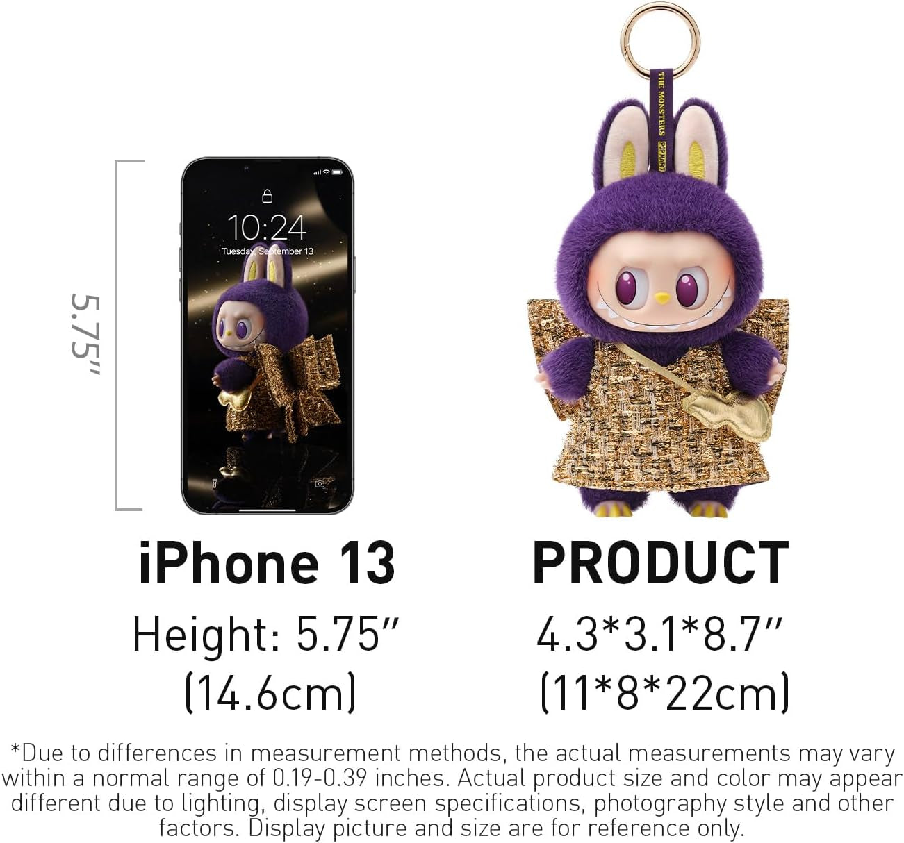 POP MART LABUBU × Pronounce - Wings of Fortune Vinyl Plush Hanging Card,Toys for Modern Home Decor, Collectible Toy Set for Desk Accessories, 1PC - USA IMPORT -