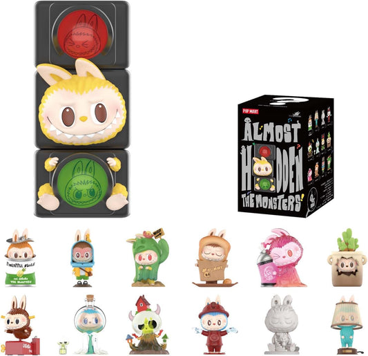 POP MART The Monsters Almost Hidden Series Blind Box Figures, Random Design Mystery Toys for Modern Home Decor, Collectible Toy Set for Desk Accessories, Single Box - USA IMPORT -