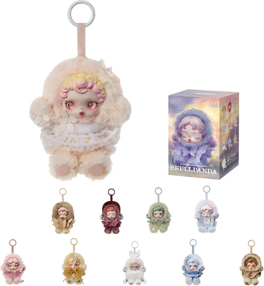 POP MART SKULLPANDA L’impressionnisme Series Plush Doll Blind Box Figures, Random Design Action Figures Collectible Toys Home Decorations, Holiday Birthday Gifts for Girls and Boys, Single Box - USA IMPORT -