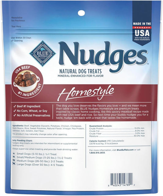 Blue Buffalo Nudges Homestyle Natural Beef and Rice Dog Treats - USA IMPORT -