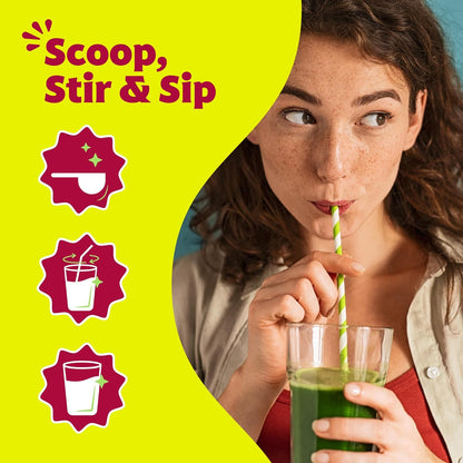 Amazing Grass Sweet Greens and Superfoods Powder for Digestive Health, Greens Powder, Digestive Enzymes, Probiotics, Spirulina, Chlorella, Tropical Lime, 30 Servings - USA IMPORT -