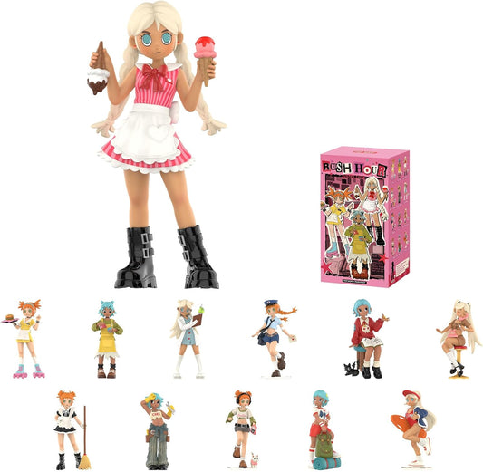 POP MART Peach Riot Rush Hour Series Figures Blind Box Figures, Random Design Action Figures Collectible Toys Home Decorations, Holiday Birthday Gifts for Girls and Boys, Single Box - USA IMPORT -