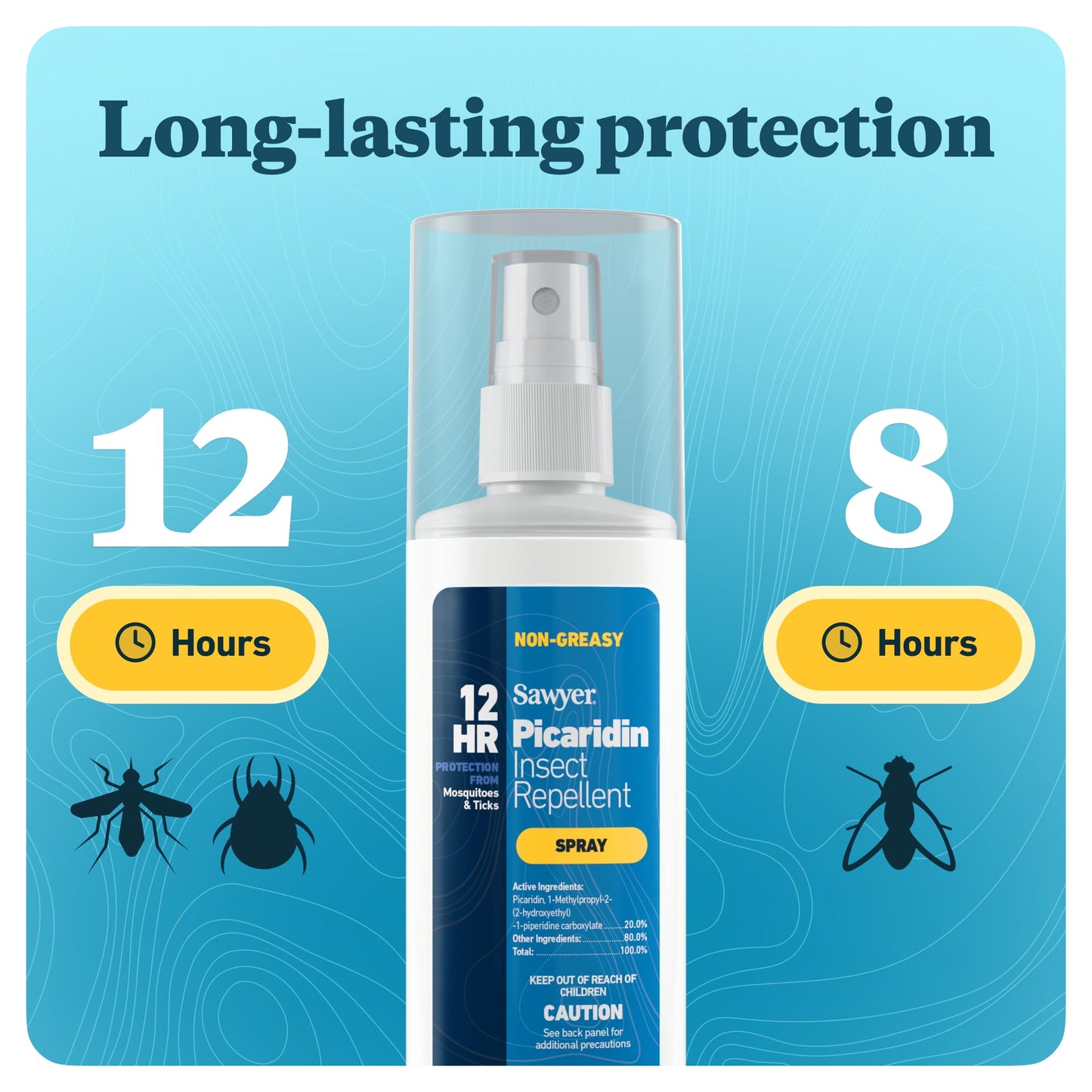 Sawyer Products Insect Repellent with 20% Picaridin, Pump Spray