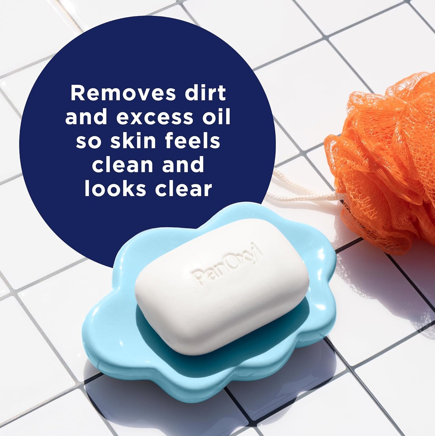 PanOxyl Acne Treatment Bar with 10% Benzoyl Peroxide, Maximum Strength Acne Bar for Face, Chest, and Back, Soap-Free Body Wash, Treats Acne Pimples, Whiteheads, Blackheads, pH Balanced, Vegan, 4 oz - USA IMPORT -