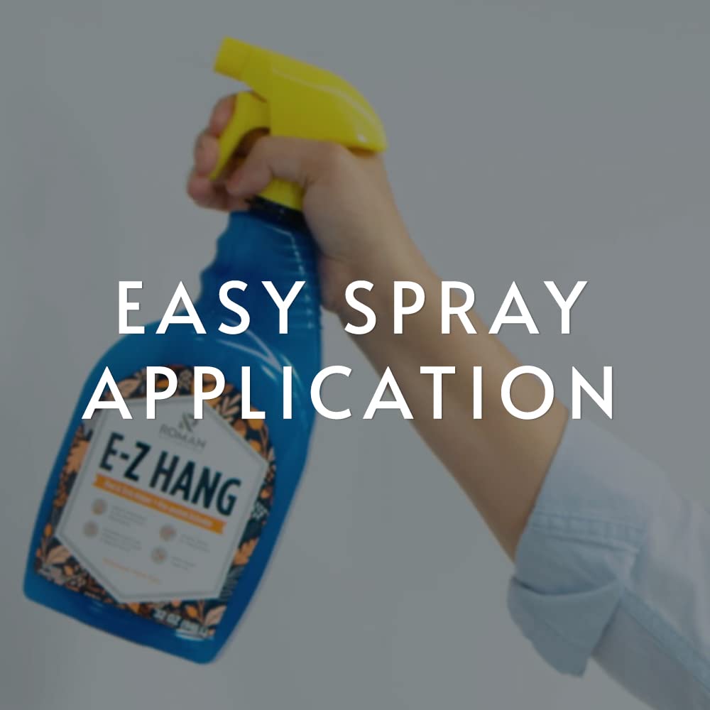 ROMAN E-Z Hang Peel & Stick Wallpaper Helper + Pre-Pasted Activator, Clear, Non-Staining, 946ml