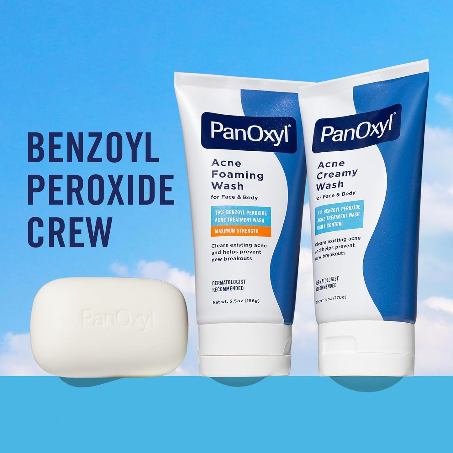 PanOxyl Antimicrobial Hydrating Acne Creamy Wash, 4% Benzoyl Peroxide, 6 Ounce