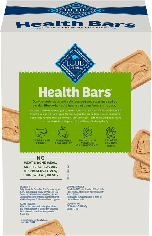 Blue Buffalo Health Bars Oven-Baked with Natural Ingredients, Apples & Yogurt Crunchy Dog Biscuits, 3.5 lbs. - USA IMPORT -