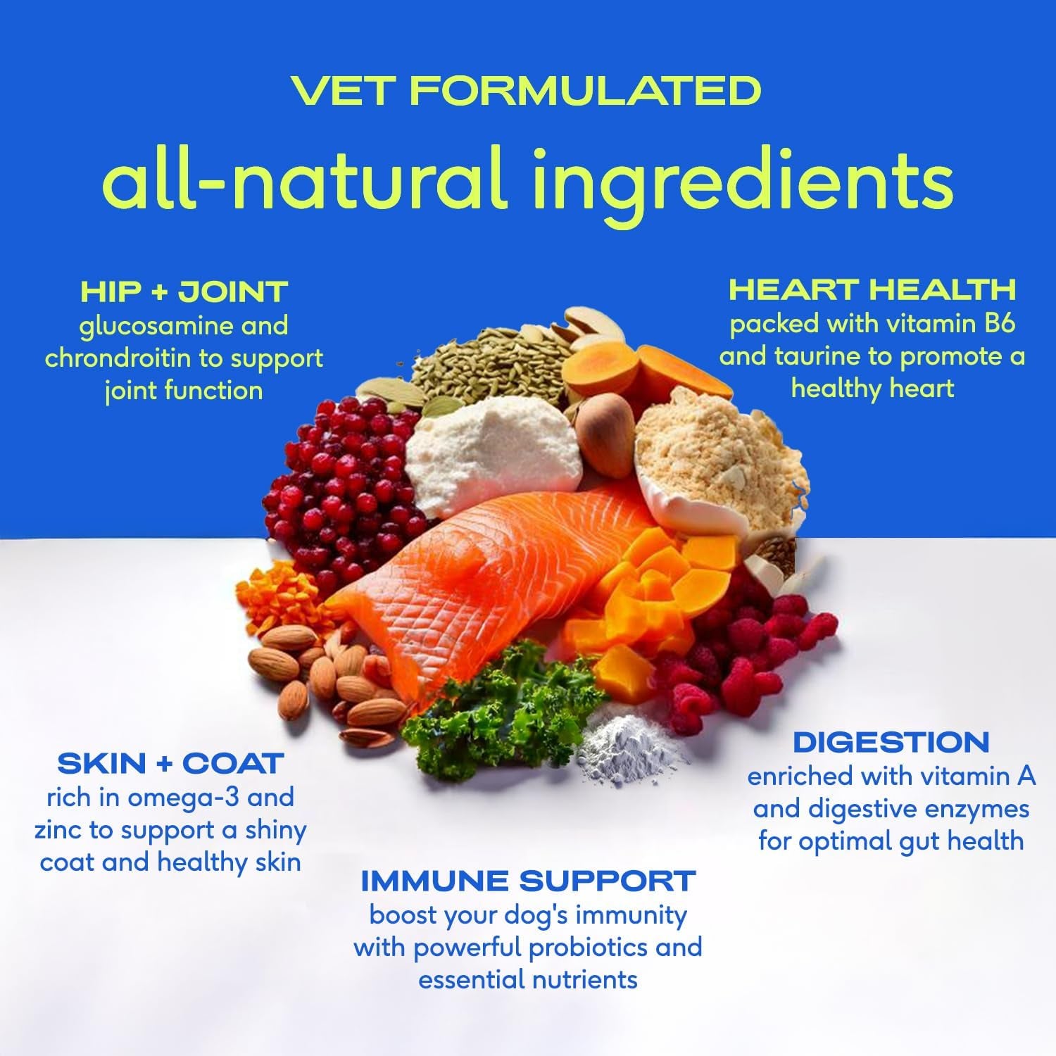 Native Pet Dog Vitamins & Supplements - 11-in-1 Vitamin Powder for Dog Food Topper - Collagen, Glucosamine, Probiotics, Omega & More- Supports Healthy Gut, Mobility & Overall Health - 30 Scoops - USA IMPORT -