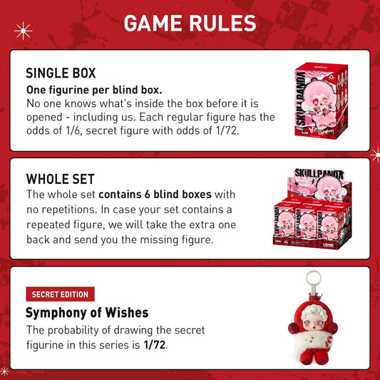 POP MART SKULLPANDA Winter Symphony Series, Blind Box Figures, Random Design Figures Collectible Toys Home Decorations, Holiday Birthday Gifts, Single Box - USA IMPORT -