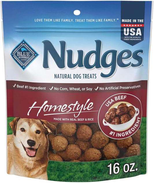 Blue Buffalo Nudges Homestyle Natural Beef and Rice Dog Treats - USA IMPORT -