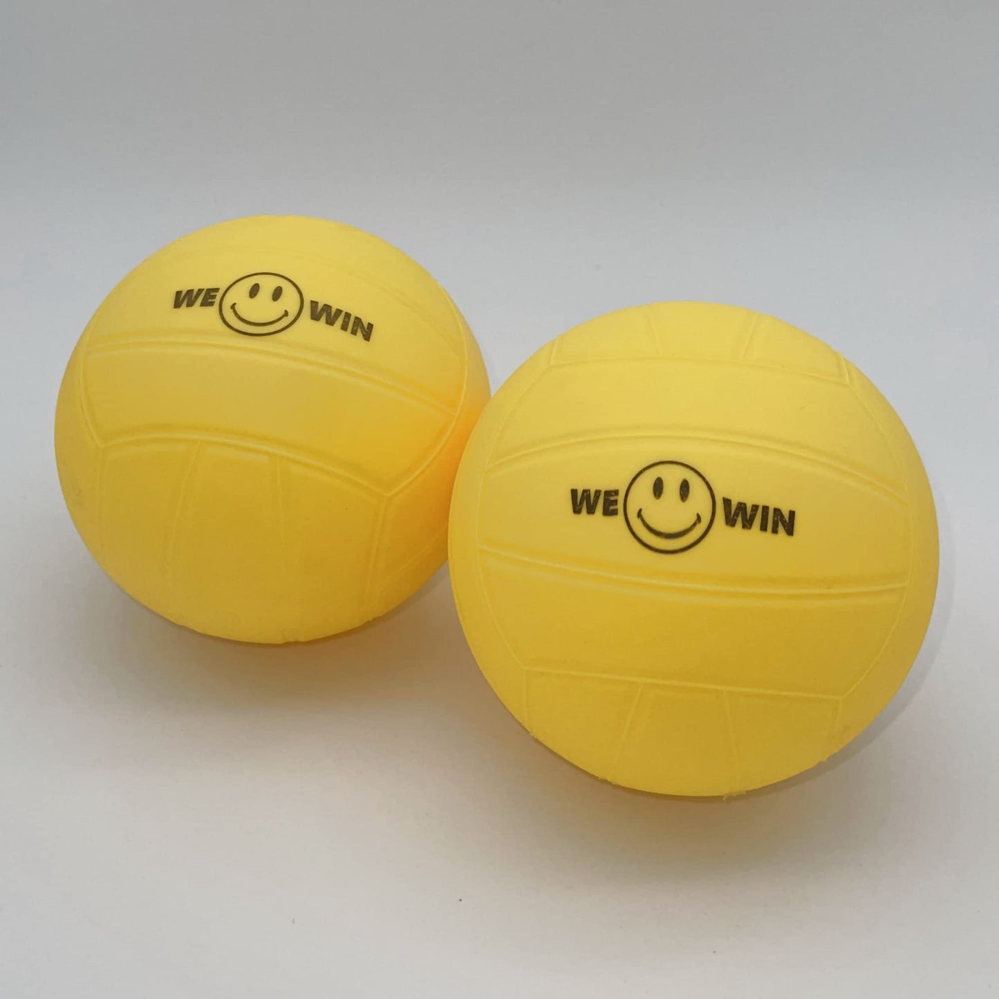 Aolowewin Spike Replacement Balls | Roundnet Game | Strong Bounce 3.5-Inch Yellow Soft Rubber Balls 3-Pack | Lawn Beach Volleyball (3)