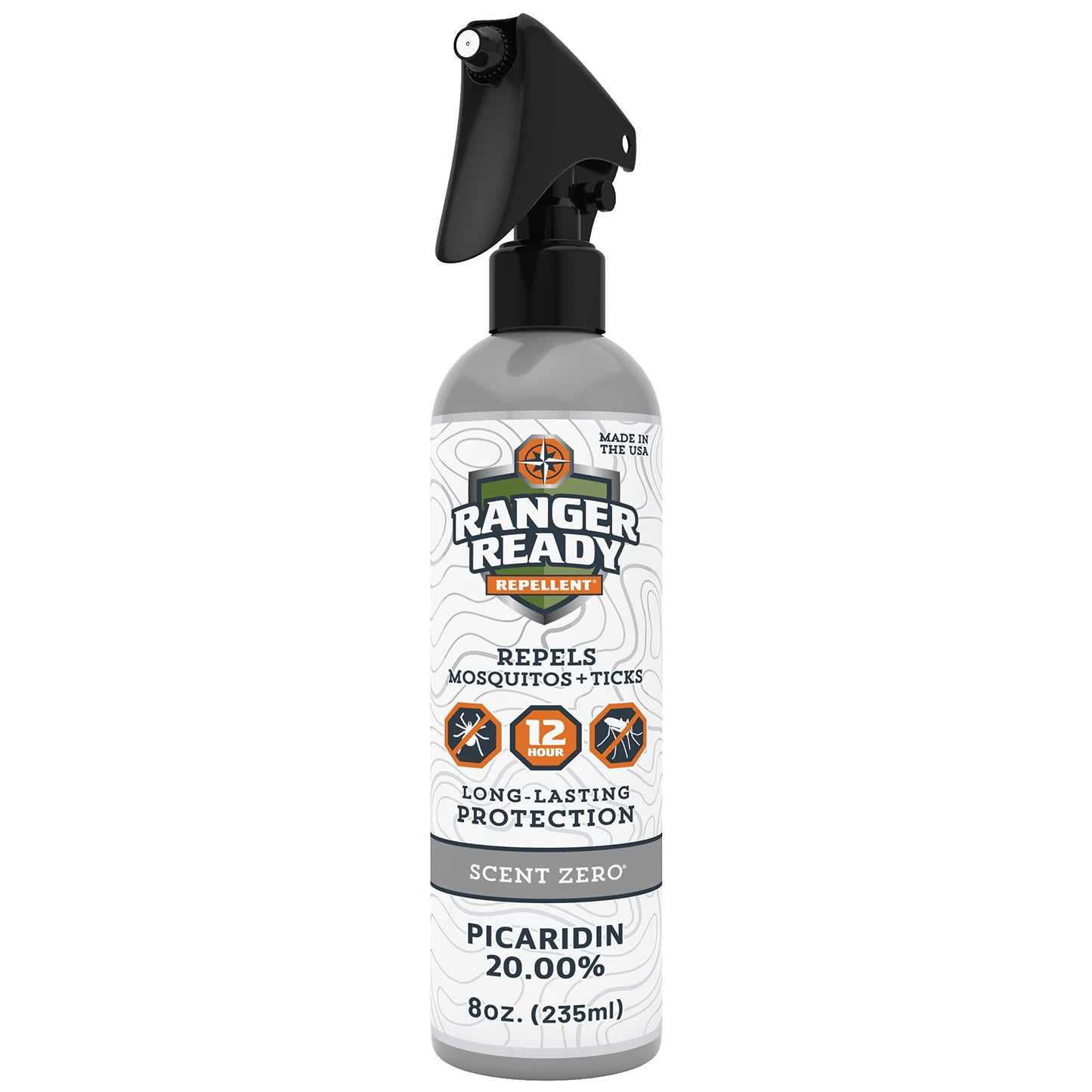 Ranger Ready Picaridin 20% Tick & Insect Repellent, Scent Zero, 8 Oz.