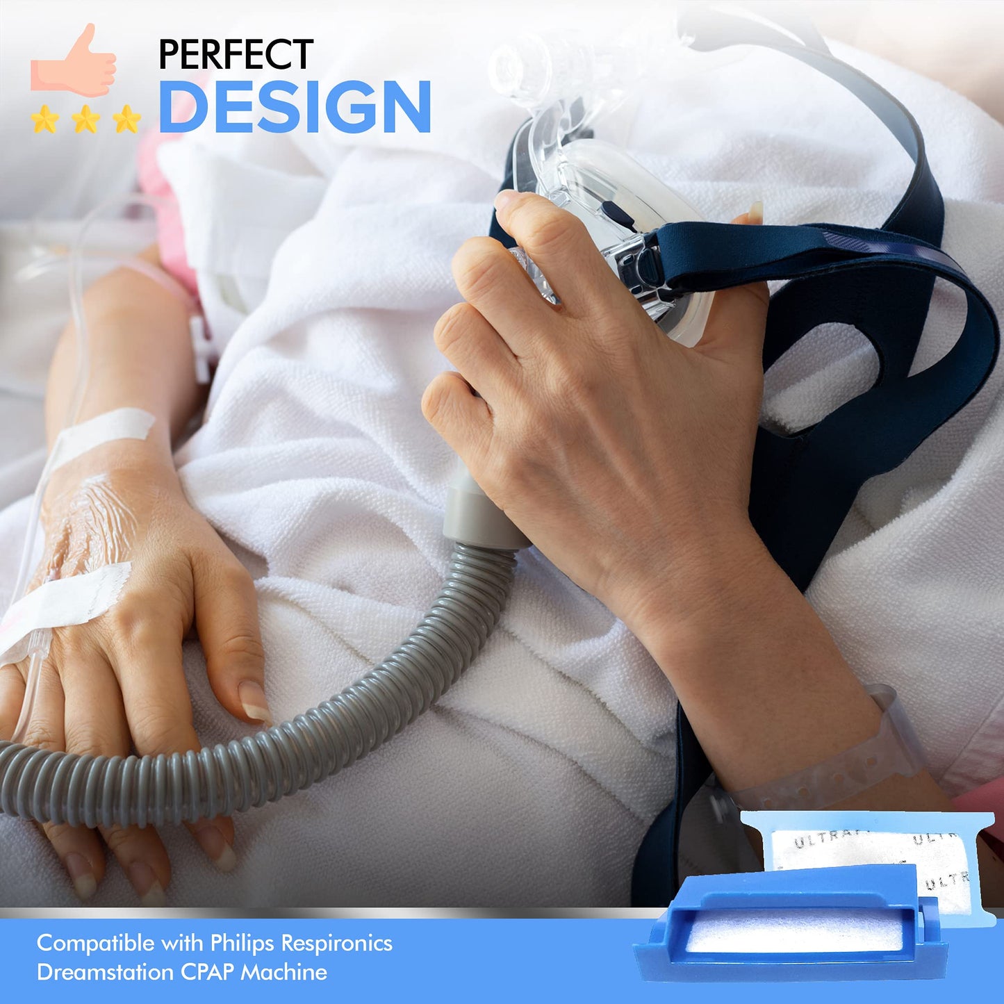 Filter kit compatible with Respironics DreamStation 6 disposable ultra-fine filters