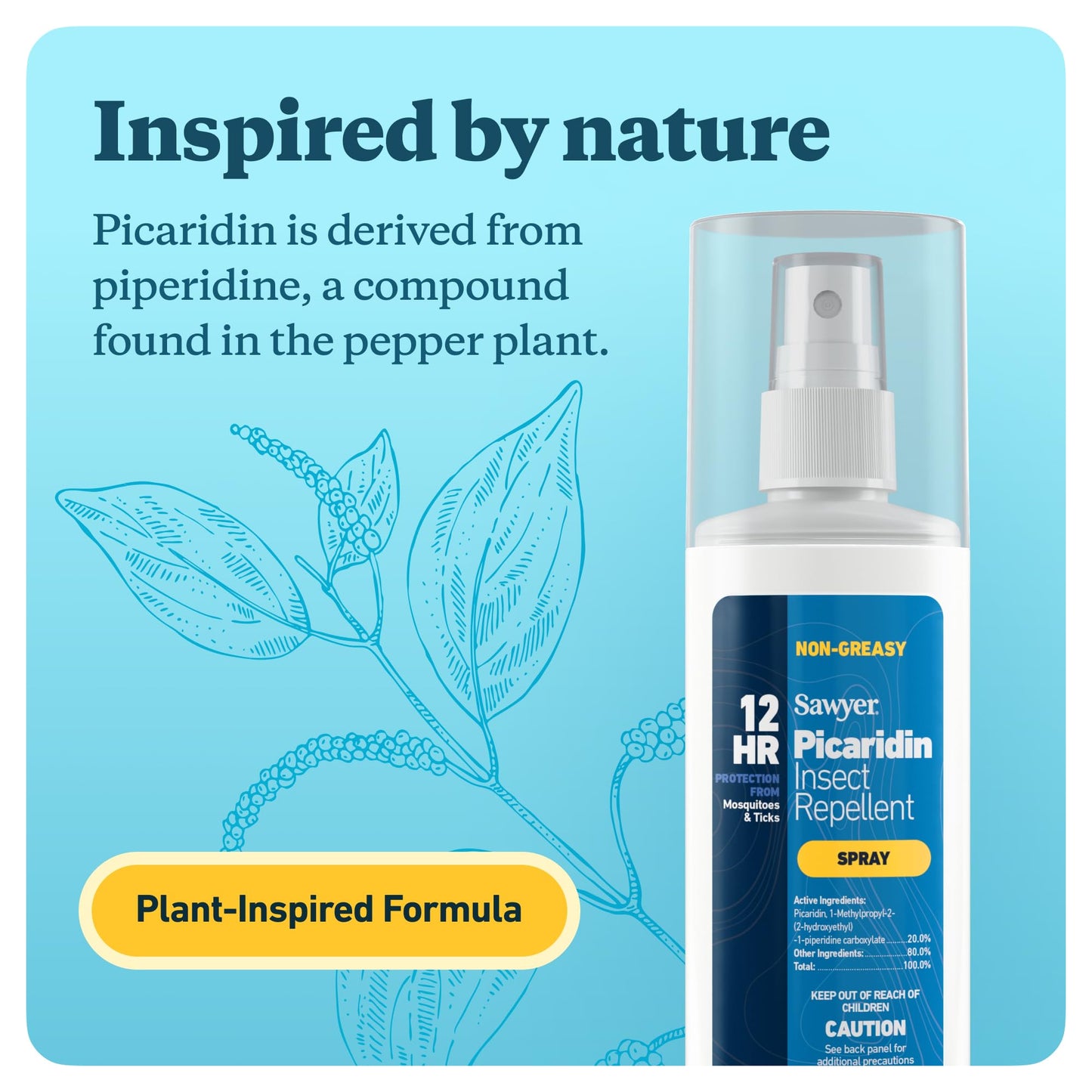 Sawyer Products Insect Repellent with 20% Picaridin, Pump Spray