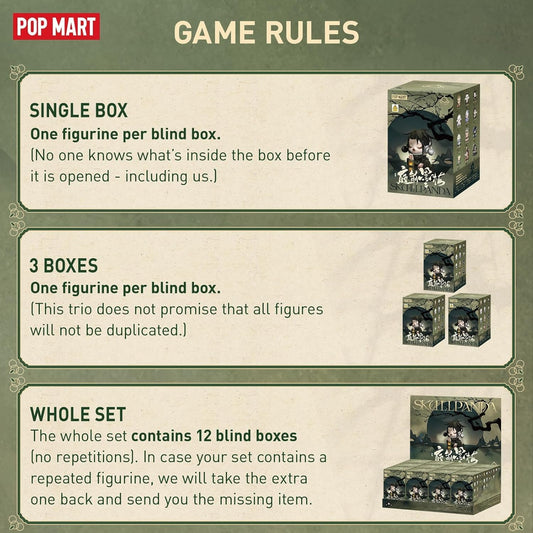POP MART SKULLPANDA The Ink Plum Blossom Series Figures, SKULLPANDA Blind Box Figures, Random Design Action Figures Collectible Toys Home Decorations, Holiday Birthday Gifts, Single Box - USA IMPORT -