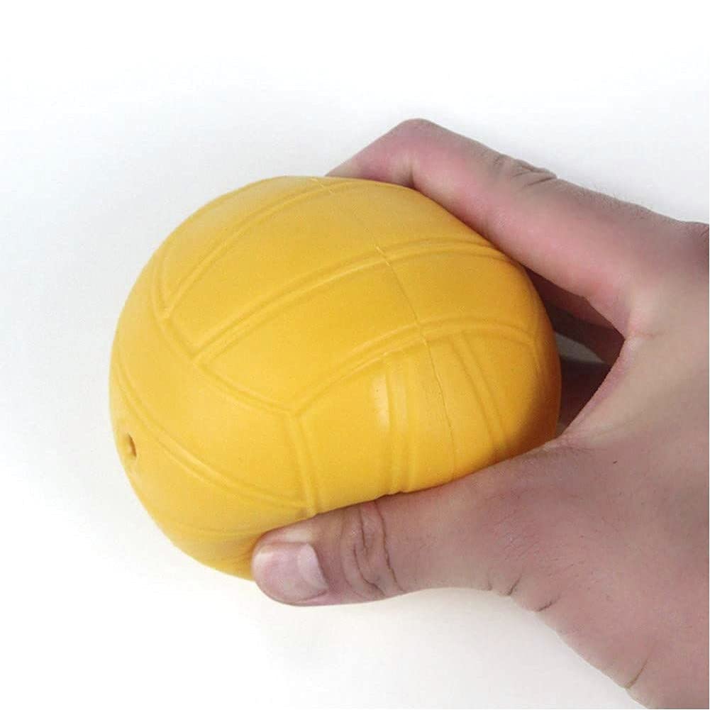 Aolowewin Spike Replacement Balls | Roundnet Game | Strong Bounce 3.5-Inch Yellow Soft Rubber Balls 3-Pack | Lawn Beach Volleyball (3)