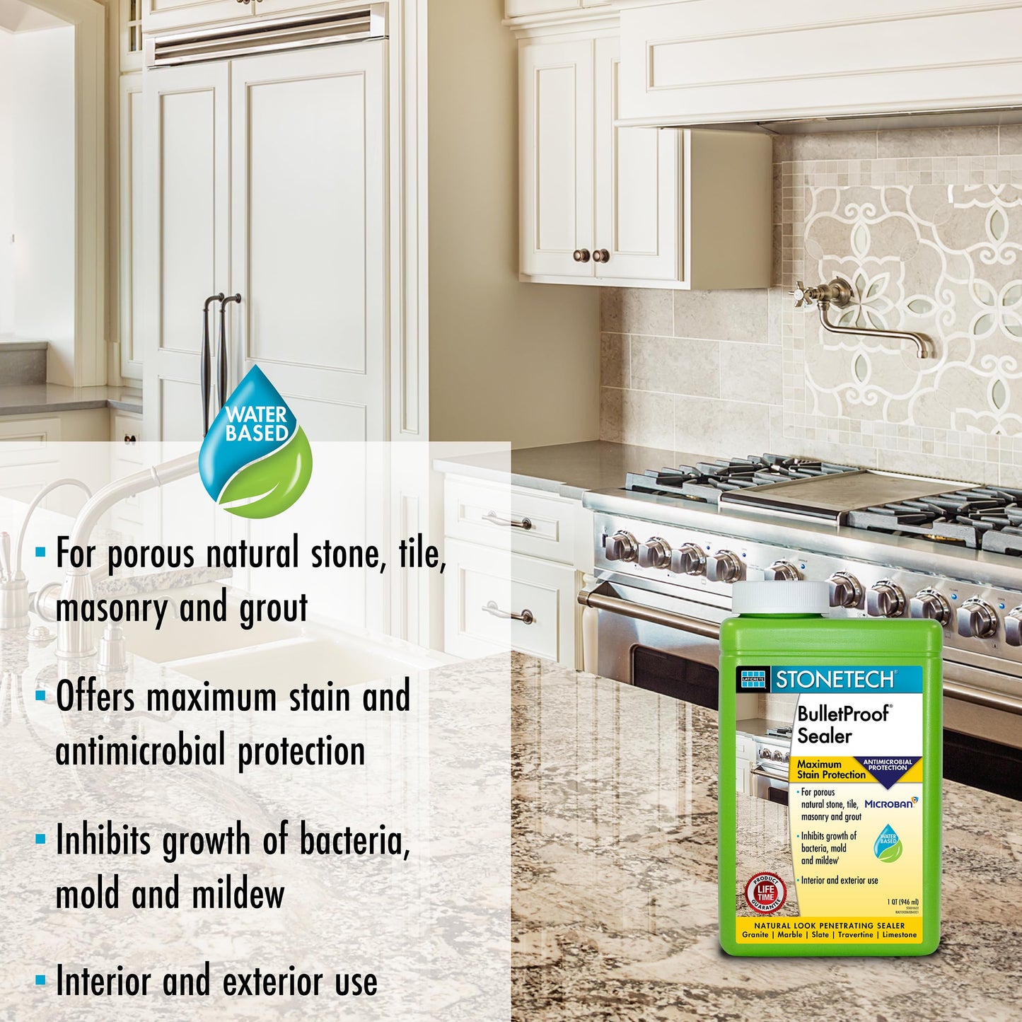 StoneTech BPSS12-32 BulletProof Stone Sealer, 1-Quart